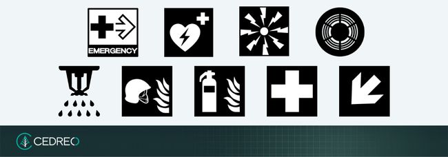 Fire & emergency floor plan symbols