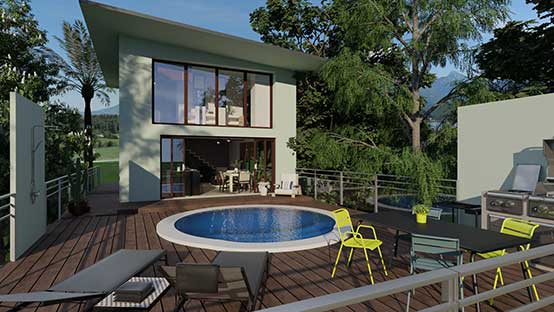 Piscina redonda Cedreo