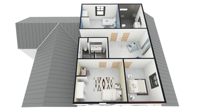 2nd floor 3D floor plan