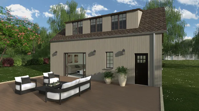 3D render of a prefab ADU by Cedreo