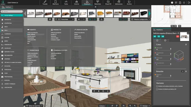 captura de pantalla diseño 3D con cedreo