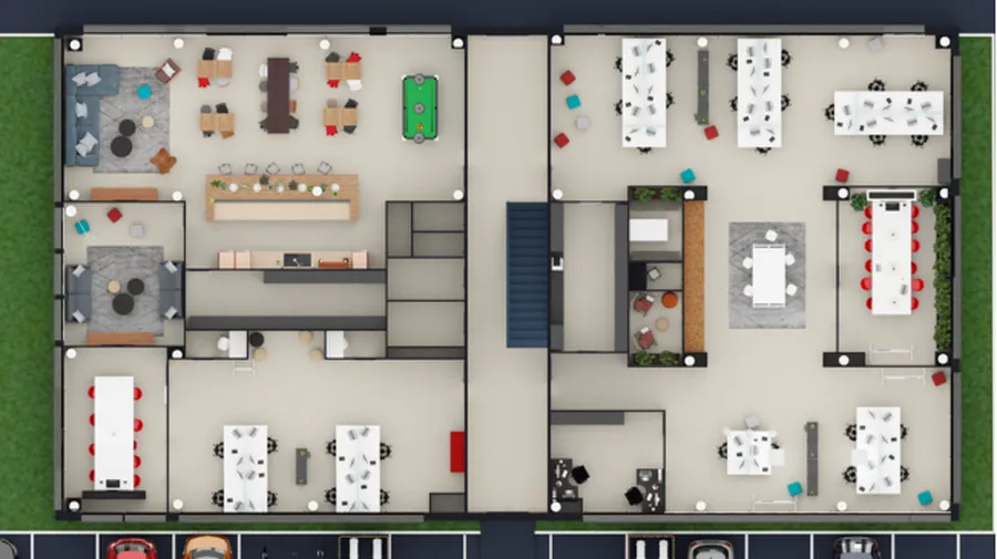 3D floor plan of Cedreo's office