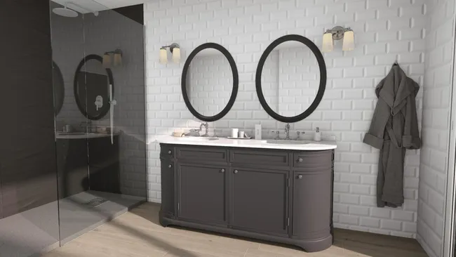 3D render of a minimalist layout bathroom by Cedreo