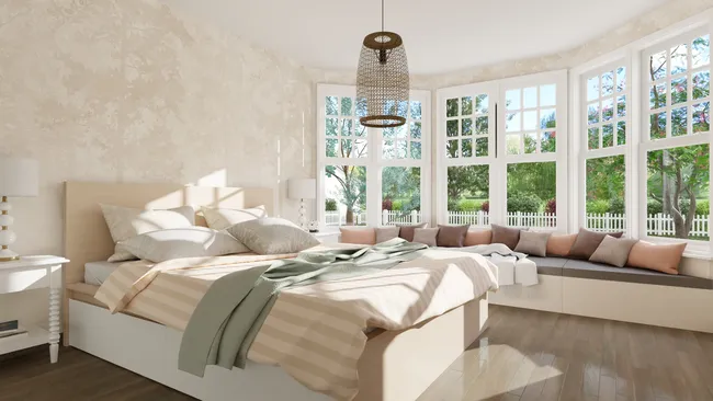 3D render of a bedroom designed with Cedreo