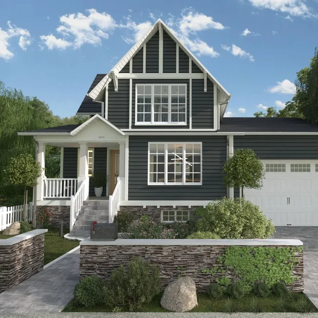 3D render of a craftsman house created with Cedreo