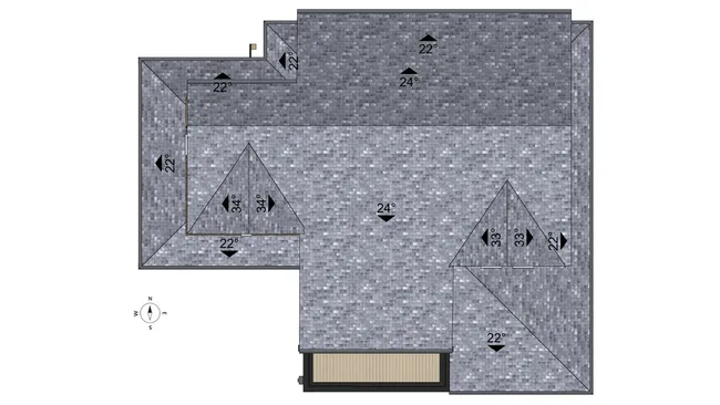 Roof plan generated with Cedreo